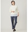 【洗える】CLEAR COTTON BLEND ボトルネック ニット