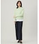 【洗える】CLEAR COTTON BLEND ボトルネック ニット