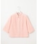 【洗える】リネンminiチェック フロントピンタック シャツ