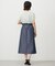 【洗える】シャンブレータフタ  ナロー スカート