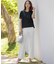 【洗える】BASIC STRETCH DENIM ワイド ストレート デニム