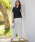 【洗える】BASIC STRETCH DENIM ワイド ストレート デニム