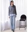【洗える】BASIC STRETCH DENIM ワイド ストレート デニム