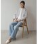 【洗える】BASIC STRETCH DENIM ワイド ストレート デニム