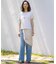 【洗える】BASIC STRETCH DENIM ワイド ストレート デニム