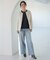 【洗える】BASIC STRETCH DENIM ワイド ストレート デニム