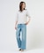 【洗える】BASIC STRETCH DENIM ワイド ストレート デニム