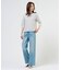 【洗える】BASIC STRETCH DENIM ワイド ストレート デニム