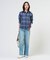 【洗える】BASIC STRETCH DENIM ワイド ストレート デニム