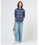 【洗える】BASIC STRETCH DENIM ワイド ストレート デニム