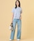 【洗える】BASIC STRETCH DENIM ワイド ストレート デニム