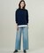 【洗える】BASIC STRETCH DENIM ワイド ストレート デニム
