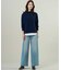 【洗える】BASIC STRETCH DENIM ワイド ストレート デニム