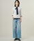 【洗える】BASIC STRETCH DENIM ワイド ストレート デニム
