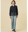 【洗える】BASIC STRETCH DENIM ワイド ストレート デニム