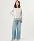 【洗える】BASIC STRETCH DENIM ワイド ストレート デニム