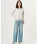 【洗える】BASIC STRETCH DENIM ワイド ストレート デニム