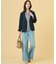 【洗える】BASIC STRETCH DENIM ワイド ストレート デニム