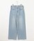 【洗える】BASIC STRETCH DENIM ワイド ストレート デニム