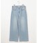 【洗える】BASIC STRETCH DENIM ワイド ストレート デニム