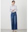 【洗える】BASIC STRETCH DENIM ワイド ストレート デニム