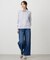 【洗える】BASIC STRETCH DENIM ワイド ストレート デニム