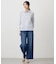 【洗える】BASIC STRETCH DENIM ワイド ストレート デニム