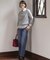 【洗える】BASIC STRETCH DENIM ワイド ストレート デニム