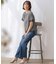 【洗える】BASIC STRETCH DENIM ワイド ストレート デニム