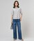 【洗える】BASIC STRETCH DENIM ワイド ストレート デニム