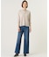 【洗える】BASIC STRETCH DENIM ワイド ストレート デニム
