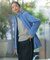 【洗える】BASIC STRETCH DENIM ワイド ストレート デニム