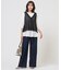 【洗える】BASIC STRETCH DENIM ワイド ストレート デニム