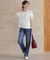 【洗える】BASIC STRETCH DENIM ボーイフィット デニム