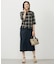 【WEB限定カラーあり・洗える】SOFT SHEER チェック キーネック ブラウス