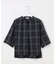 【WEB限定カラーあり・洗える】SOFT SHEER チェック キーネック ブラウス