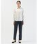 BEZコットンナイロン ストライプ シャツカラー ブラウス