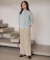 ORGANIC GASS COTTON クルーネック カーディガン