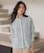 ORGANIC GASS COTTON クルーネック カーディガン