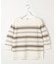 COTTON POLYESTER ボーダー ニット