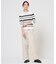 COTTON POLYESTER ボーダー ニット