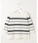 COTTON POLYESTER ボーダー ニット