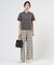 【WEB限定カラーあり】リネンレーヨン 柄 ワイドパンツ