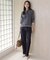 【一枚で着映え】WORSTED WOOL BLEND ボウタイデザイン ニット