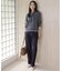 【一枚で着映え】WORSTED WOOL BLEND ボウタイデザイン ニット