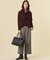 【一枚で着映え】WORSTED WOOL BLEND ボウタイデザイン ニット