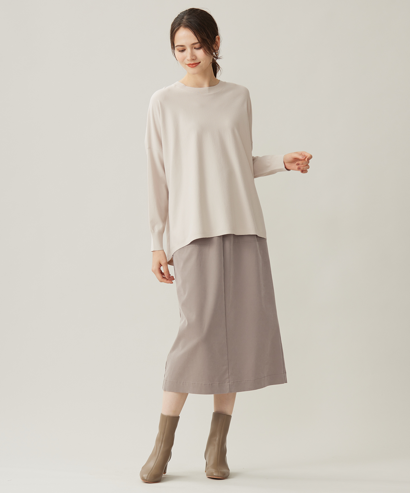 【15色展開・定番人気・ロングシーズン・WEB限定カラーあり】レーヨンストレッチ ニットT