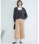 【カタログ掲載・定番人気・新色追加】コットンサテンクロップド丈ワイドストレート パンツ