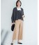 【カタログ掲載・定番人気・新色追加】コットンサテンクロップド丈ワイドストレート パンツ