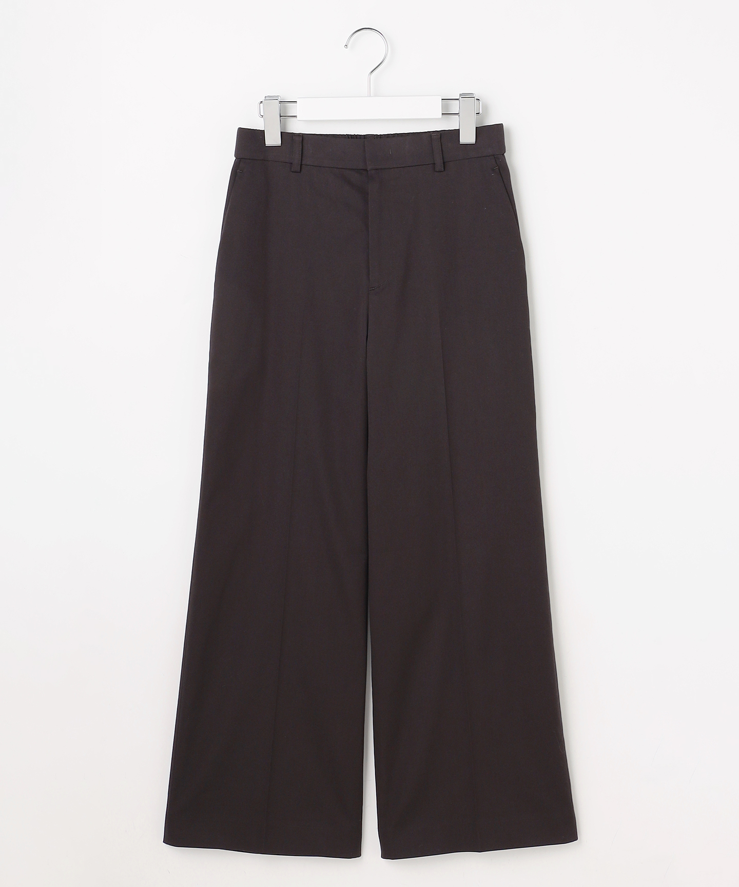 【カタログ掲載・定番人気・新色追加】コットンサテンクロップド丈ワイドストレート パンツ